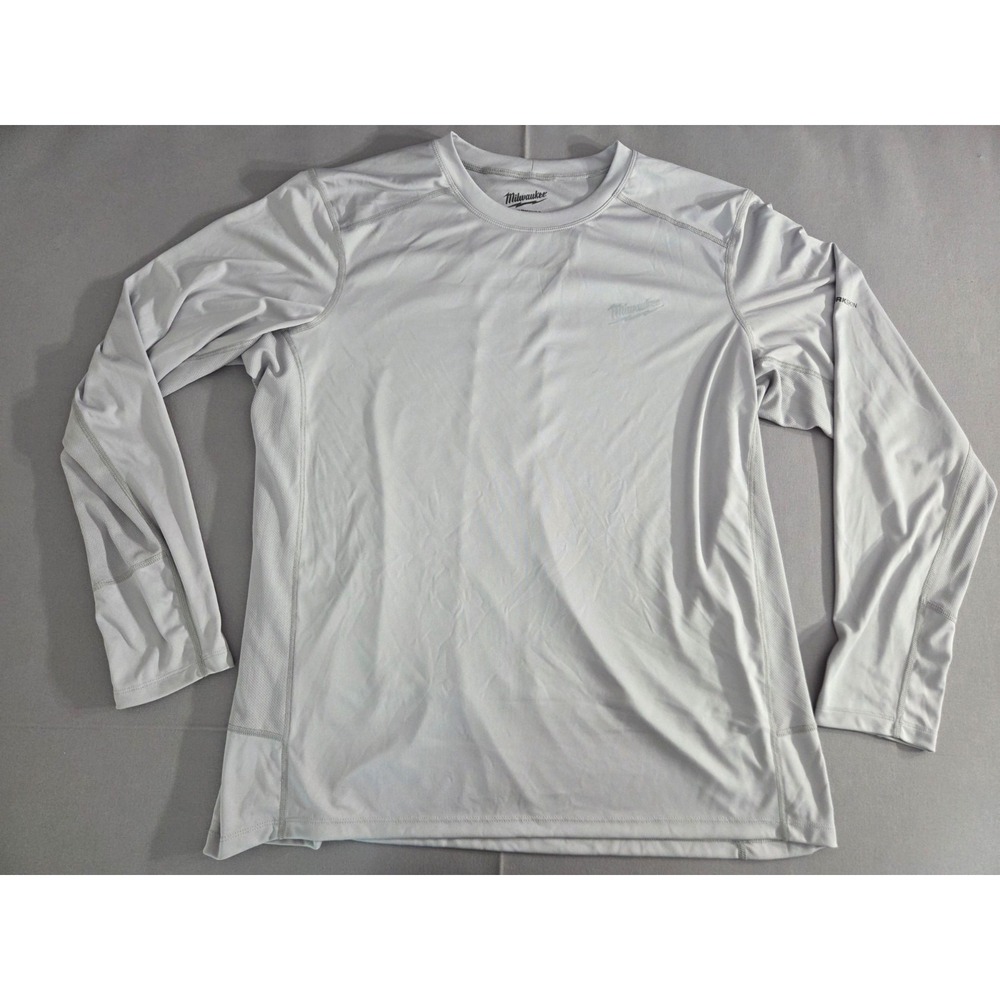 Milwaukee Shirt Mens 2 Extra Large Gray WorkSkin Cool Dry Performance Stretch
